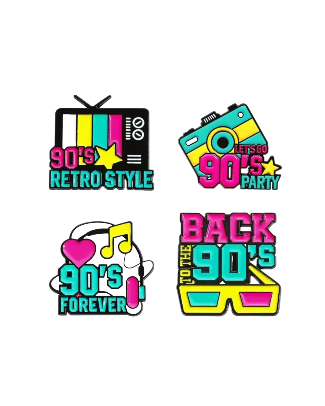Pack 4 Pin's Vintage 90's