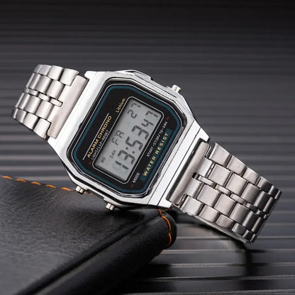 Montre Digitale Vintage 90's - Acier Inoxydable